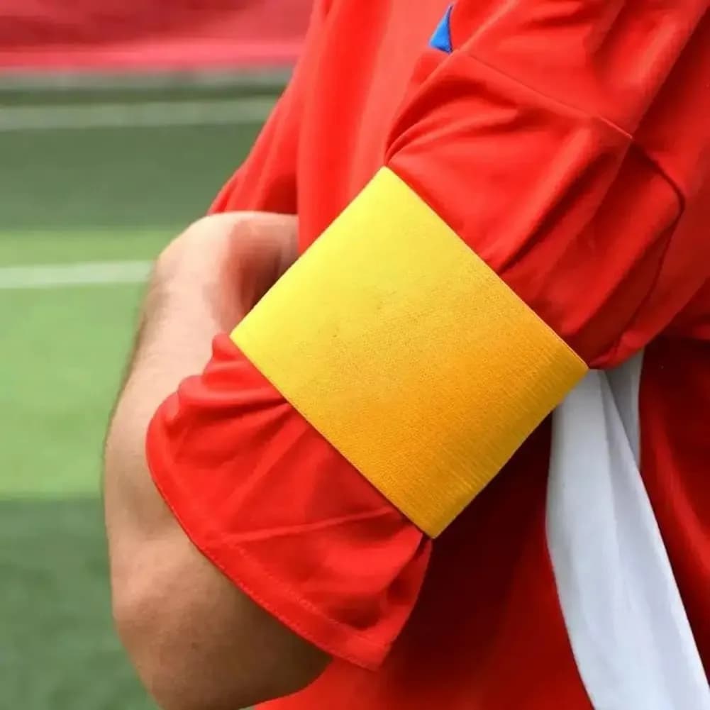 Fasce da braccio colorate, fasce da braccio per capitano di calcio, fasce da braccio per squadra, cinturini in velcro, fasce da braccio antiscivolo per allenamento e competizione di calcio