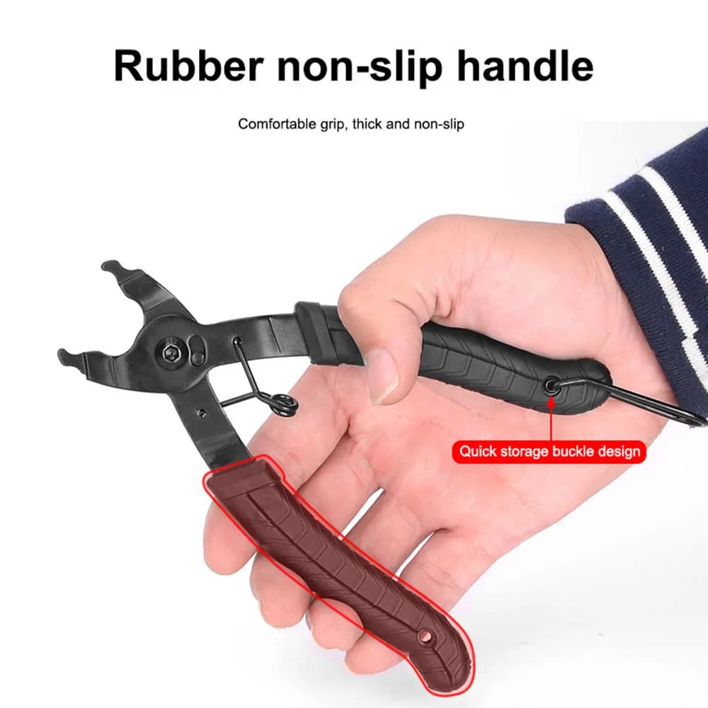 Strumento per collegamento rapido per catena da bici con pinza per bicicletta con gancio Morsetto per catena per ciclismo su strada MTB Pinza multi-link Strumenti per bicicletta con fibbia magica