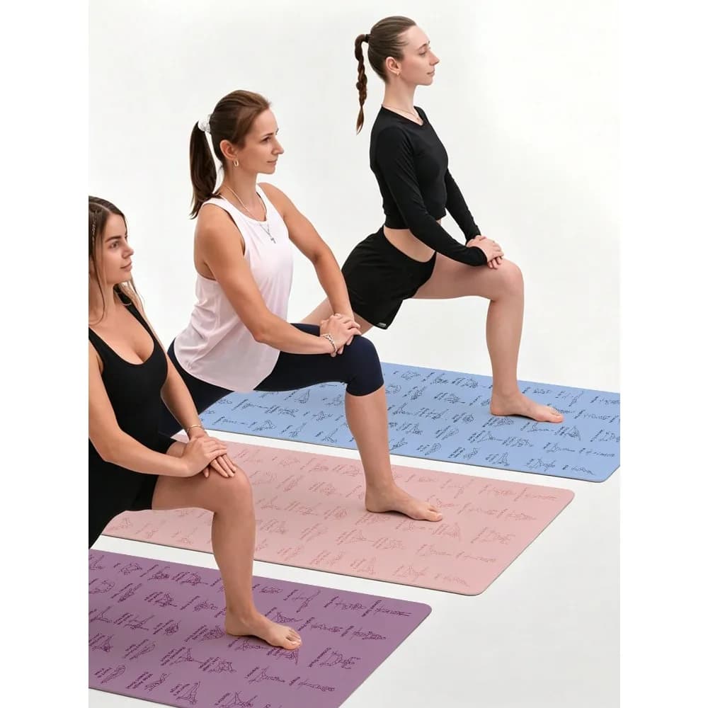 1 piece unisex yoga mat - Large exercise mat, anti-slip, thick silica gel, absorb sweat and dry quickly, anti-slip and wear resistant, suitable for indoor and outdoor, yoga, fitness, pilates workout, home training, cuttable, washable, easy to clean