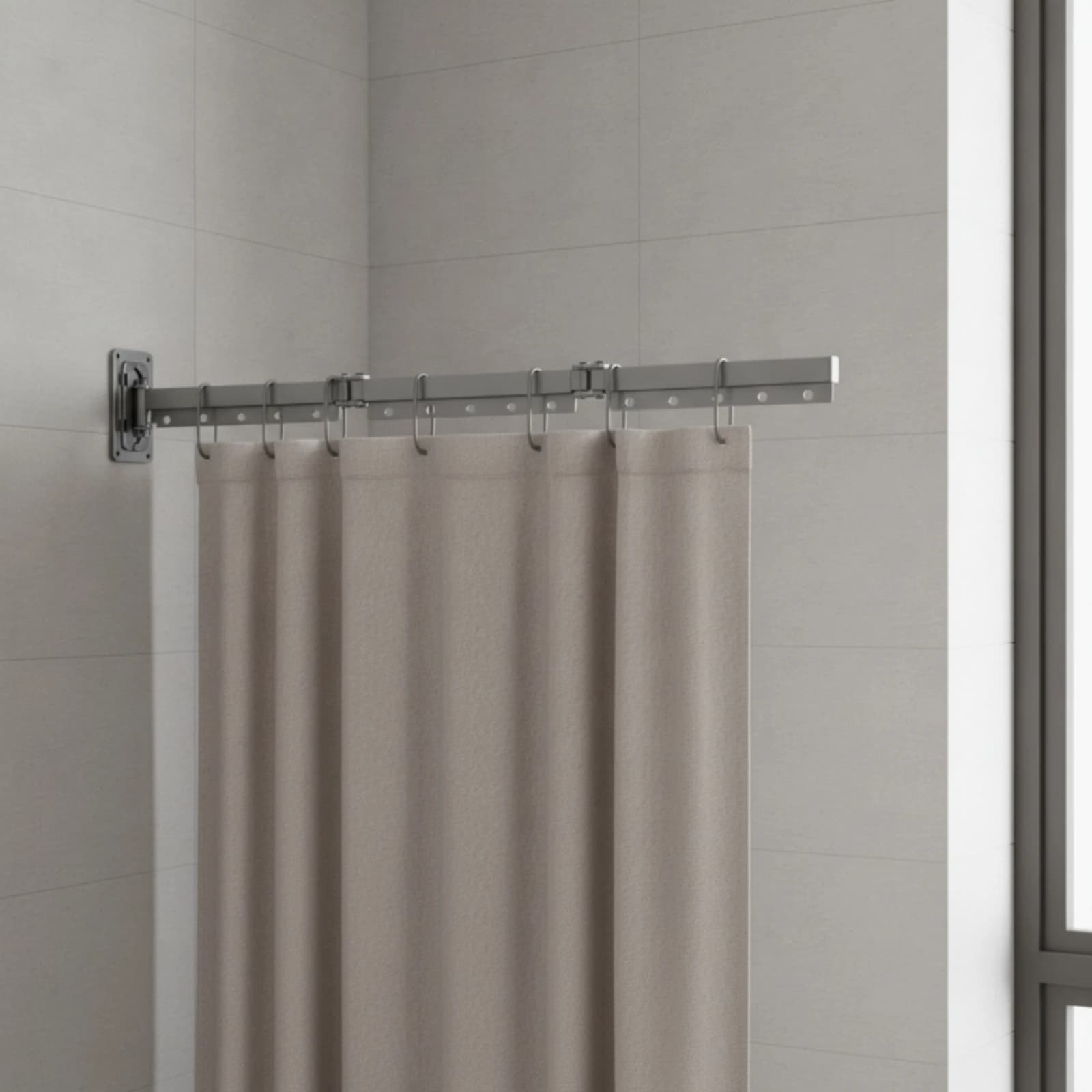Wall Hanger with Folding Arm Fold-Away Wall-Mounted Clothes Rack Garment Rack Retractable Easy to Install for Laundry Room
