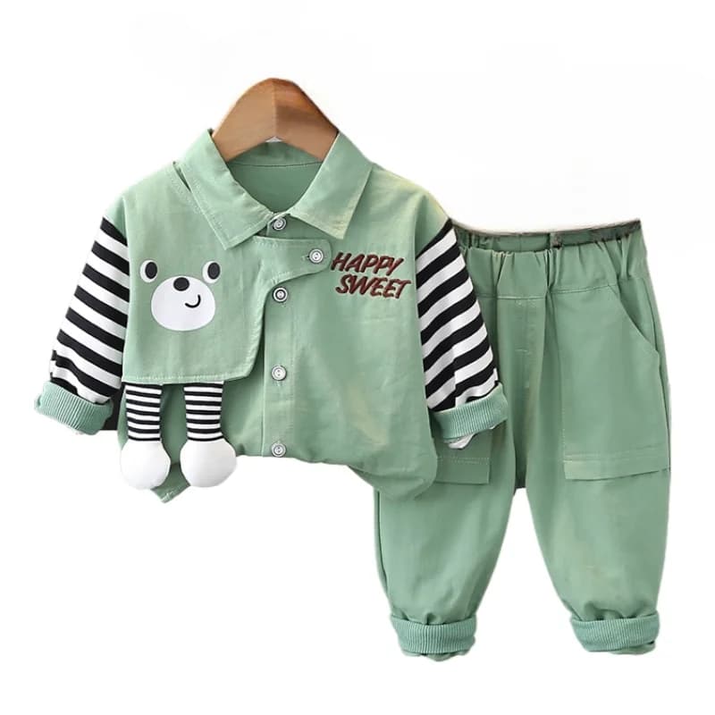 Nuovo Set di vestiti per bambini autunnali bambini ragazzi giacca a maniche lunghe pantaloni 2 pz/set abbigliamento per bambini Costume infantile tute per bambini