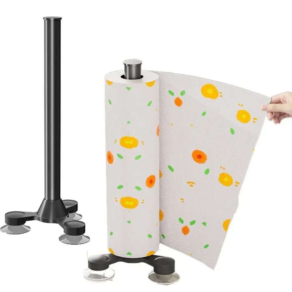 Porta asciugamani di carta con supporto in acciaio inossidabile con base ponderata Porta rotolo da cucina Dispenser di asciugamani di carta per cucina e bagno