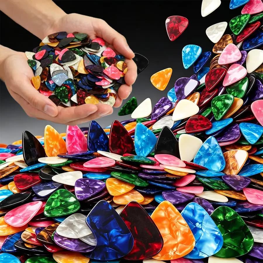 18/36/72pcs Celluloid Guitar Picks, Standard Guitar Plectrums, Instrument Accessories for Acoustic Electric Bass Guitar XJM