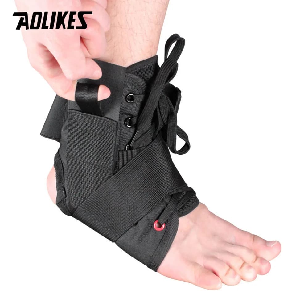AOLIKES 1PCS Fasciatura Regolabile Sport Piede Cavigliera Wrap Cavigliera Supporto Stecca Elastica per la Protezione Distorsioni Lesioni Protezione