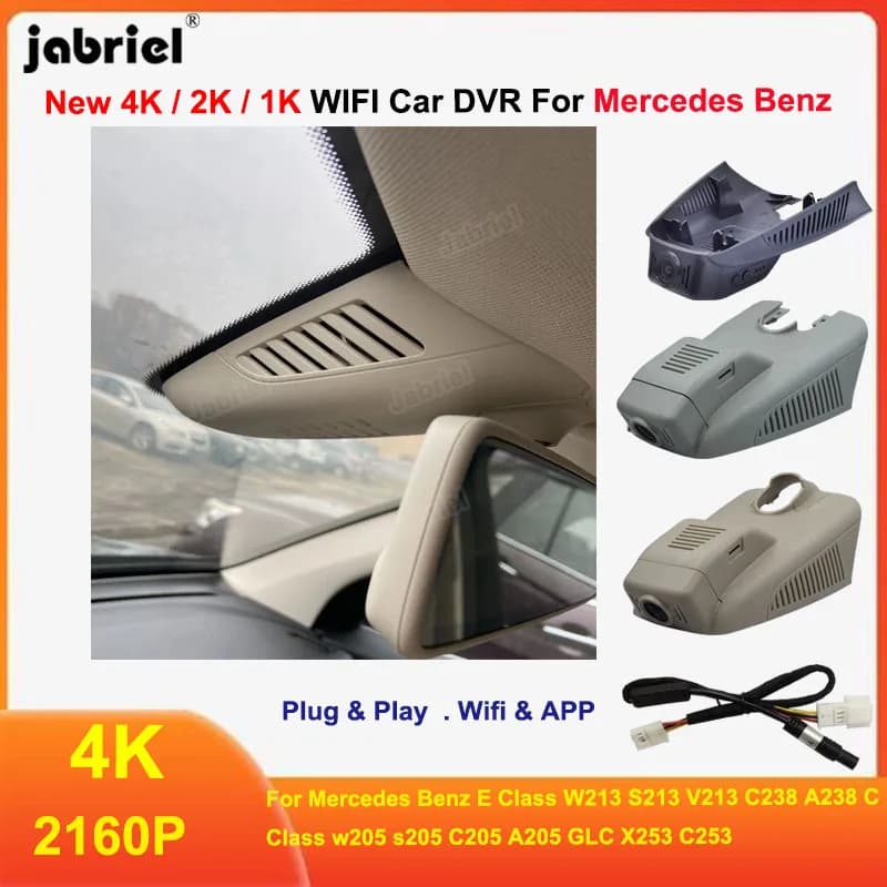 4K 2160P Car Wifi Dvr Dash Cam for Mercedes Benz Class E W213 S213 V213 C238 A238 Class C w205 s205 C205 A205 GLC X253 C253