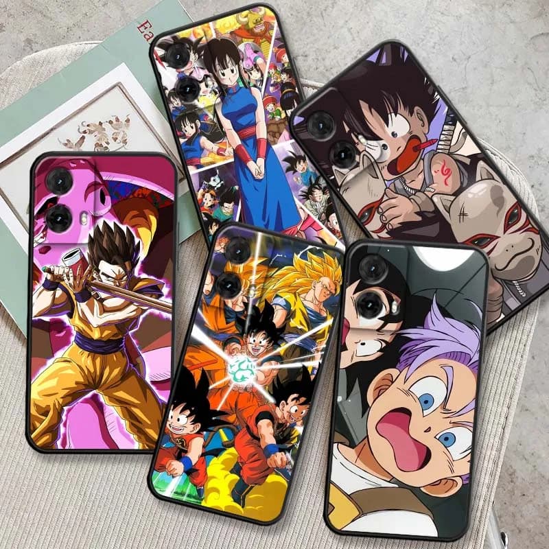 Custodia per telefono Dragon Ball Creative Goku per Motorola G85 Edge 50 G24 G35 G14 G04 40 G72 G34 G G54 G13 G32 5G Nera