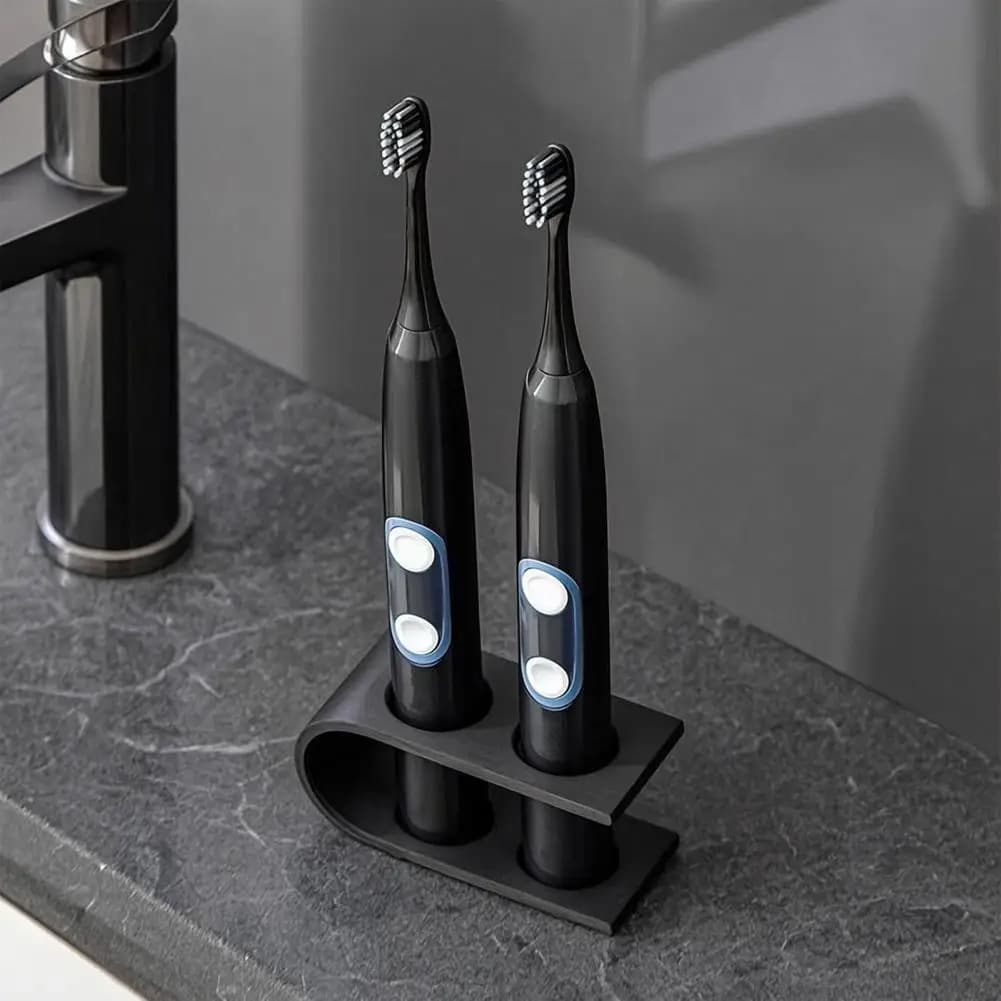 3D Brush Holder Printed, Electric Brush Holder, Bathroom Organizer for Two Brushes