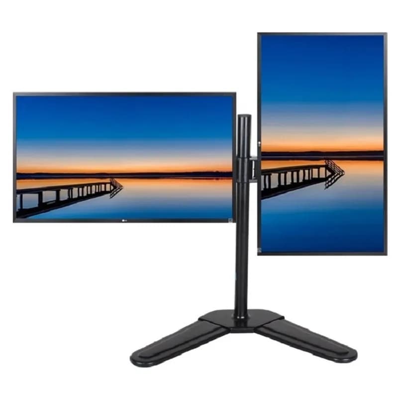 HILLPORT Dual-screen monitor support Computer support 2-screen LCD display stand 10-32 inch left and right Vesa BracketSoporte DZ18