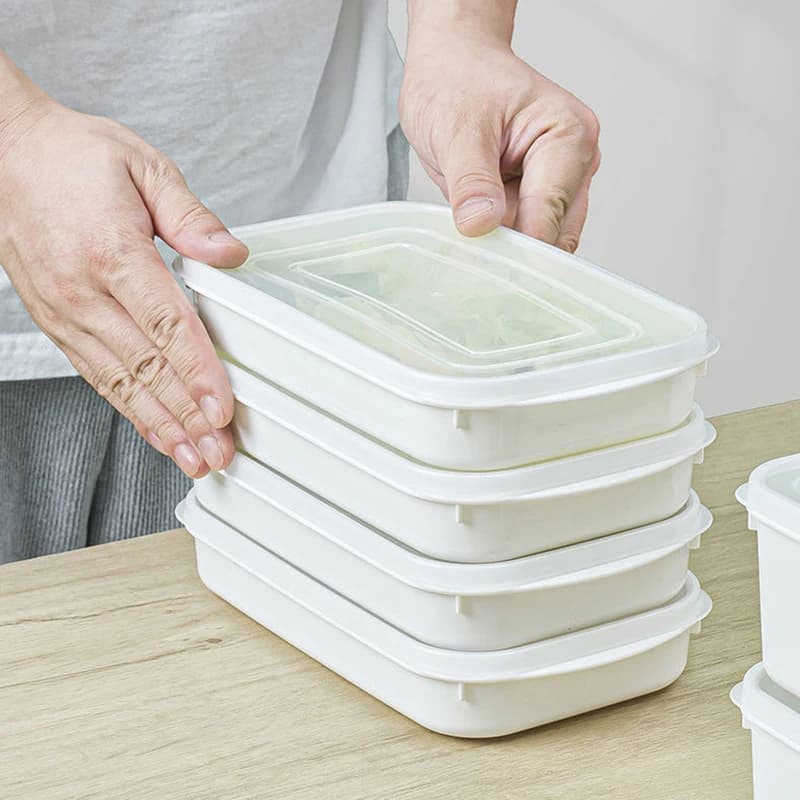 Contenitore per Alimenti Congelati con Scomparti, Scatola per Conservazione in Frigorifero, Contenitore per Preparazione e Conservazione di Carne Congelata di Grado Alimentare