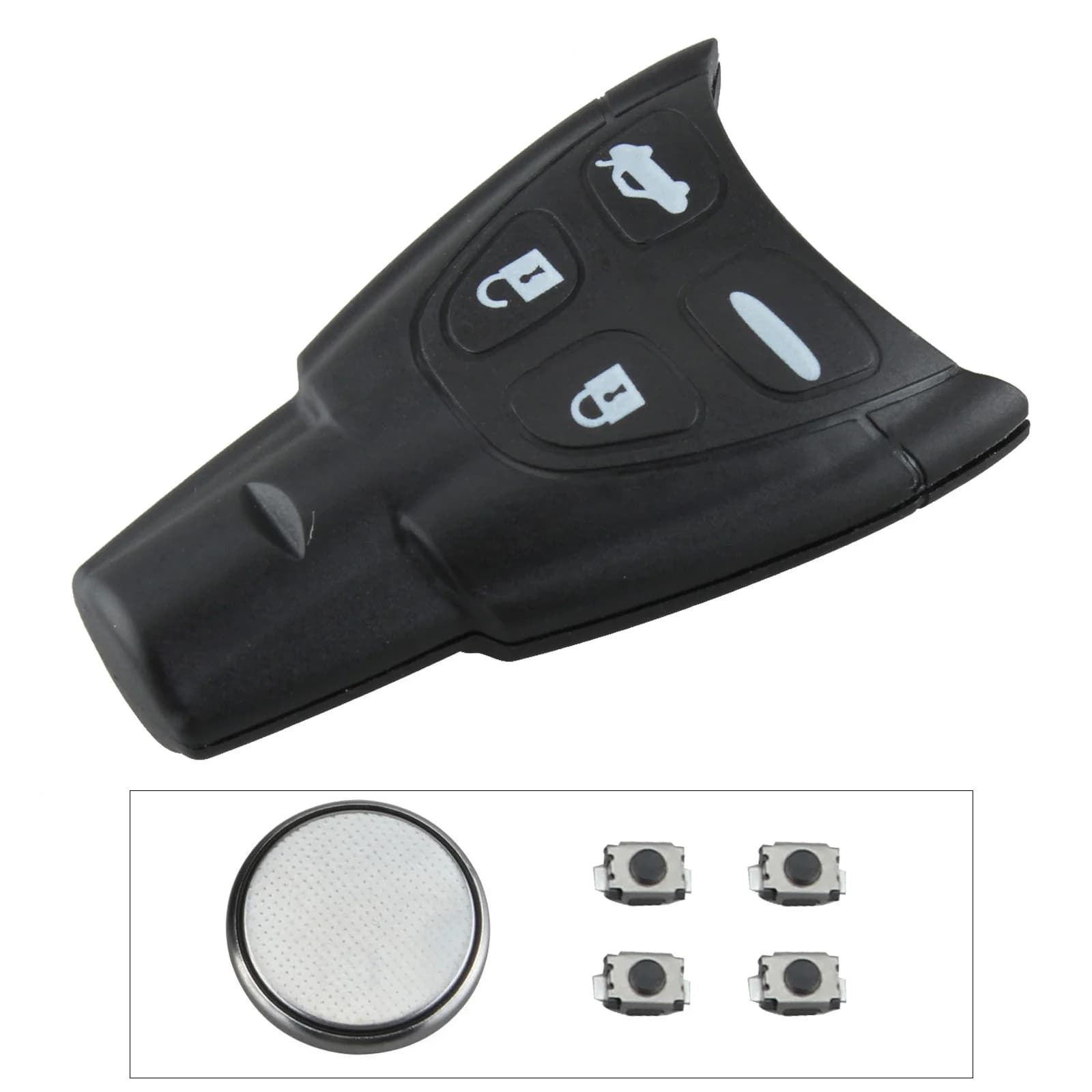 Trasmettitore portachiavi per auto a 4 pulsanti Clicker Allarme Trasmettitore ingresso senza chiave Chiave per auto per SAAB 93 95 9-3 9-5 WF 4