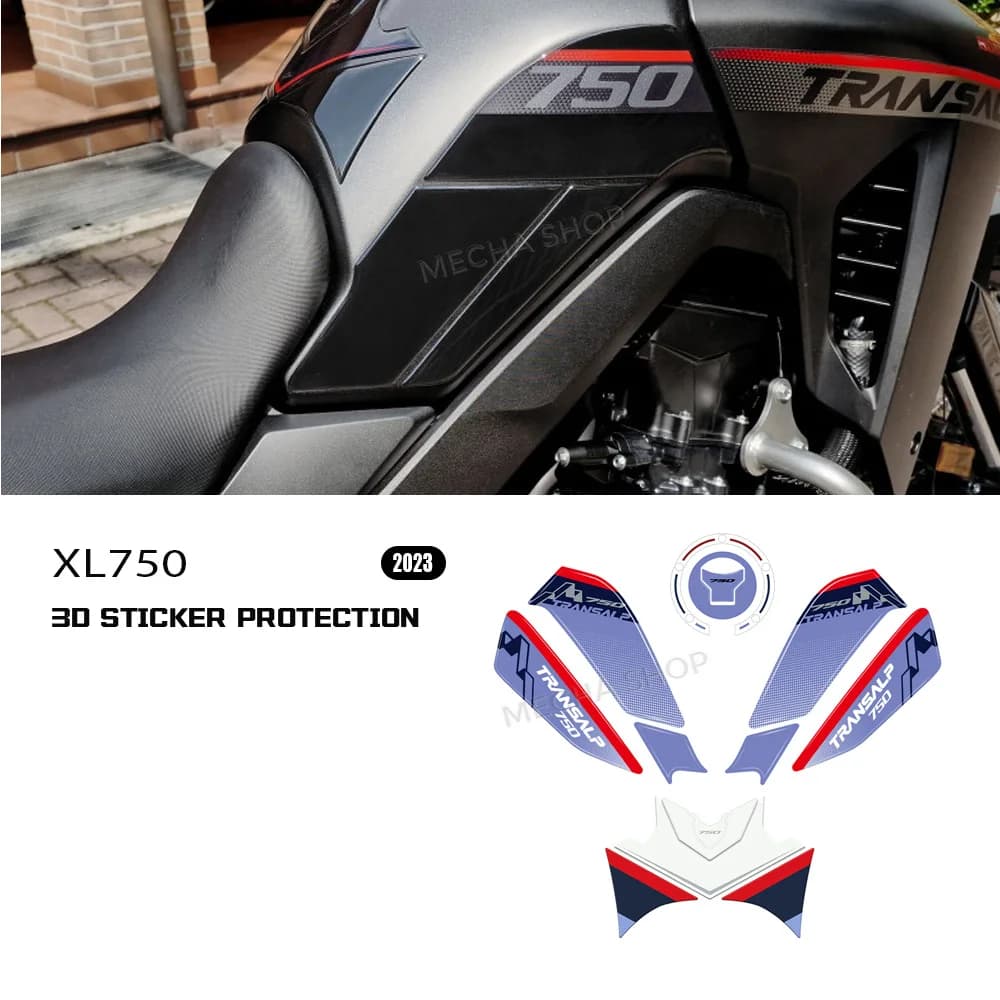 Kit Adesivi 3D in Resina Epossidica per Protezione Serbatoio Carburante Transalp 750 XL750 2023, Impermeabile