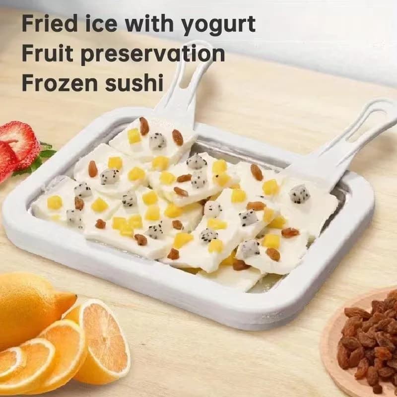 Macchina per il ghiaccio senza fili per friggere, macchina multifunzionale per yogurt e gelato, piatto compatto per granita per dolcetti fatti in casa, nuovo