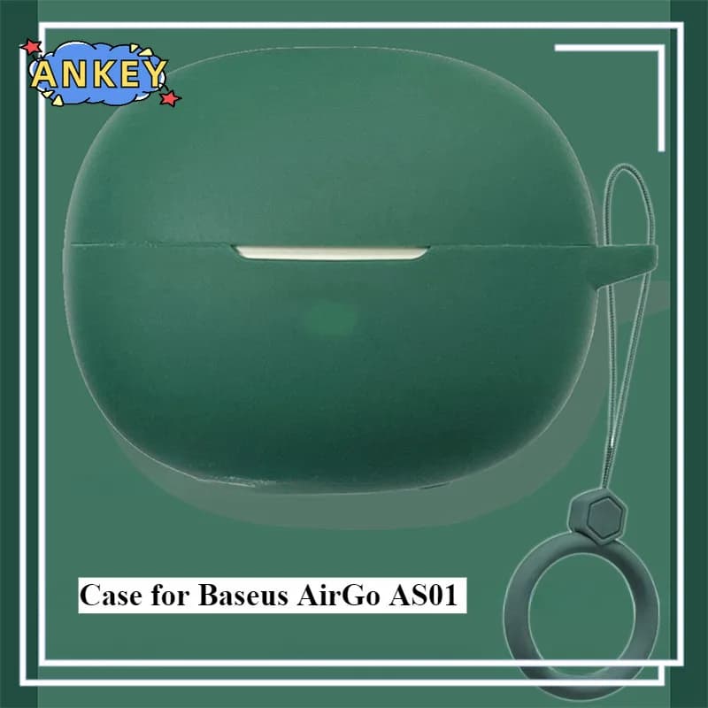 Per Baseus AirGo AS01 Custodia protettiva per auricolari Anello di copertura Anti-caduta in morbido silicone Auricolari Bluetooth senza fili Shell da trasporto