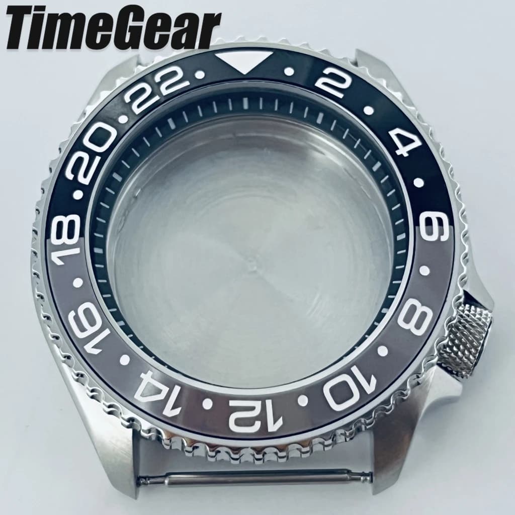 42mm NH35 SKX 007 Men's Watch Case S Crown Ceramic/Aluminum Bezel Watch Case For NH34 NH35 NH36 NH38 NH70 Movement