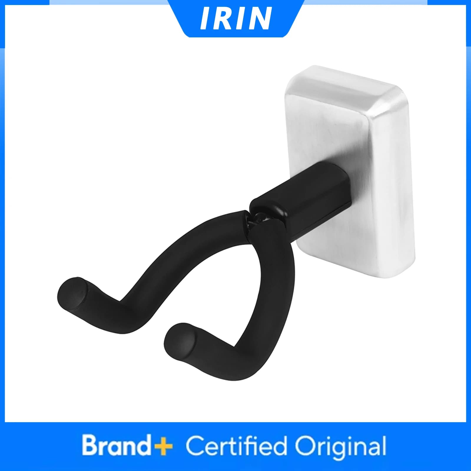 Supporto da Parete per Chitarra IRIN in Acciaio Inox, Ganci Quadrati per Chitarra Elettrica, Acustica, Basso e Ukulele