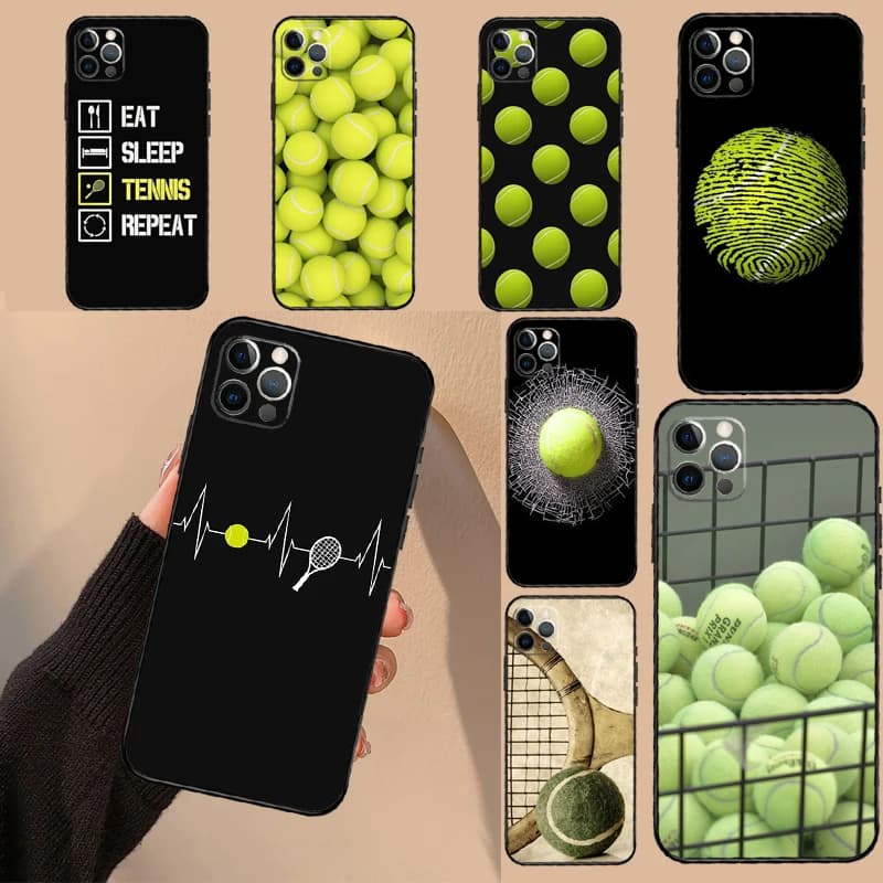Tennis Balls Phone Case For iPhone 17 16 15 14 13 11 12 Pro Max mini 16 Plus 16e 17 Air Protective Cover