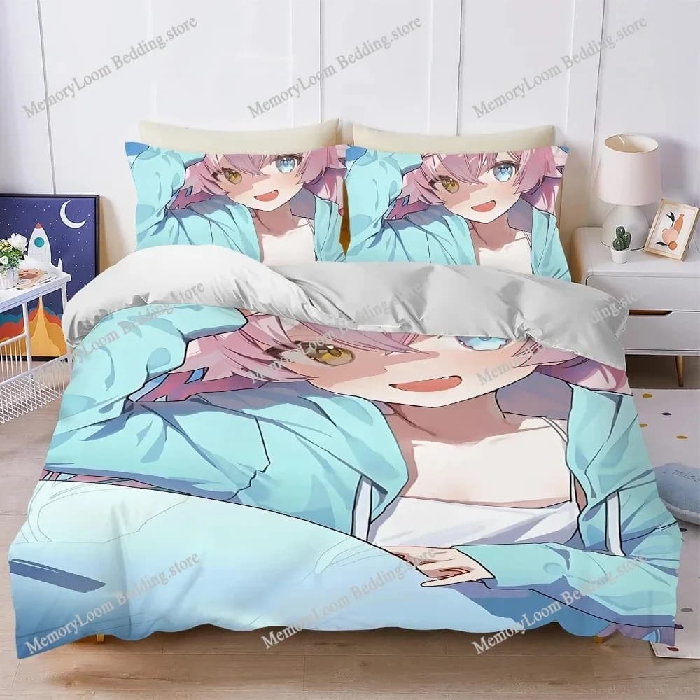 Takanashi Hoshino Blue Archive Duvet Cover Set Home Style Bedding Soft Laundry Cotton Bed Student Dormitory Gift Home Textile