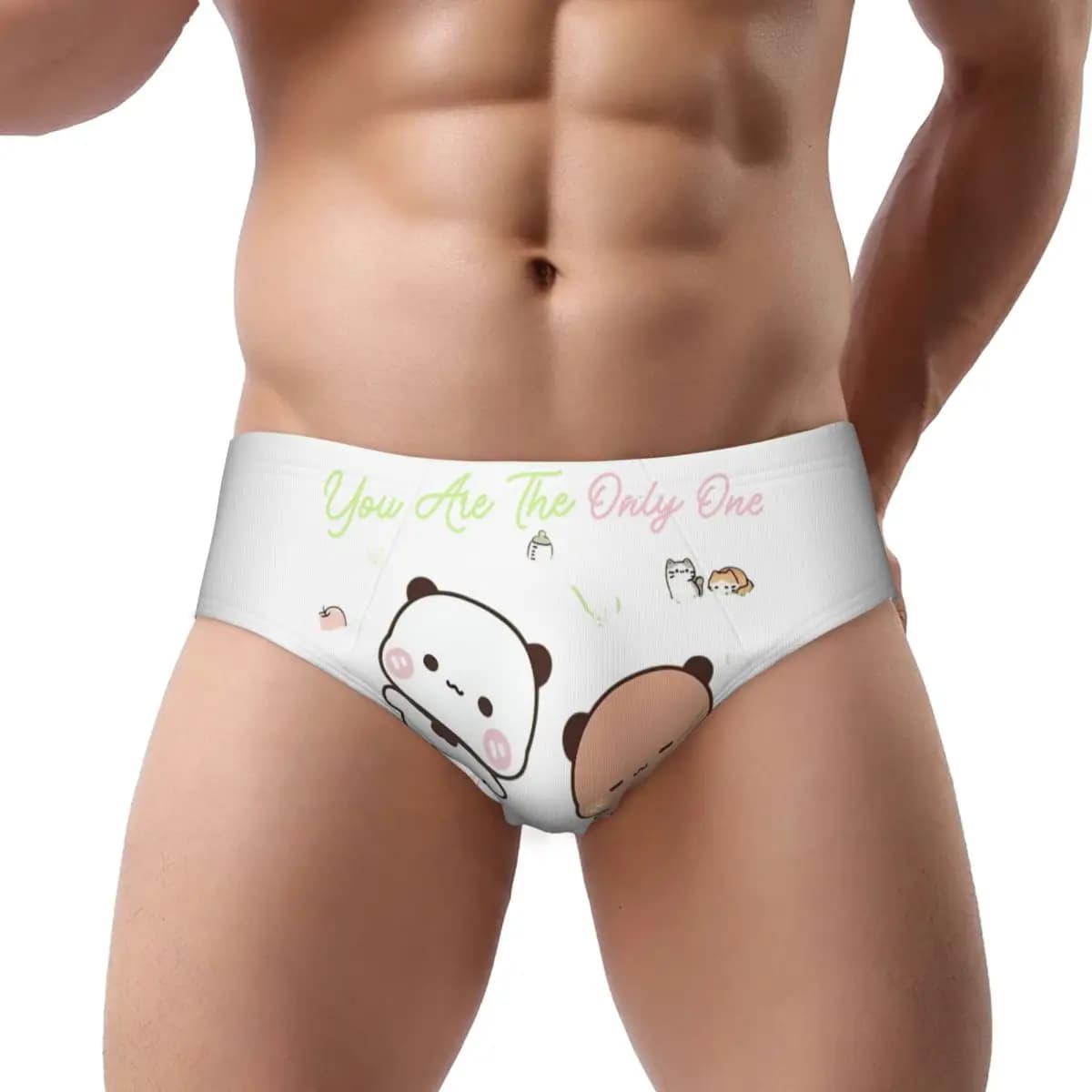 Slip da uomo personalizzati You Are The Only One I Want By My Side BuBu DuDu, comodi, in tessuto Peach And Goma.
