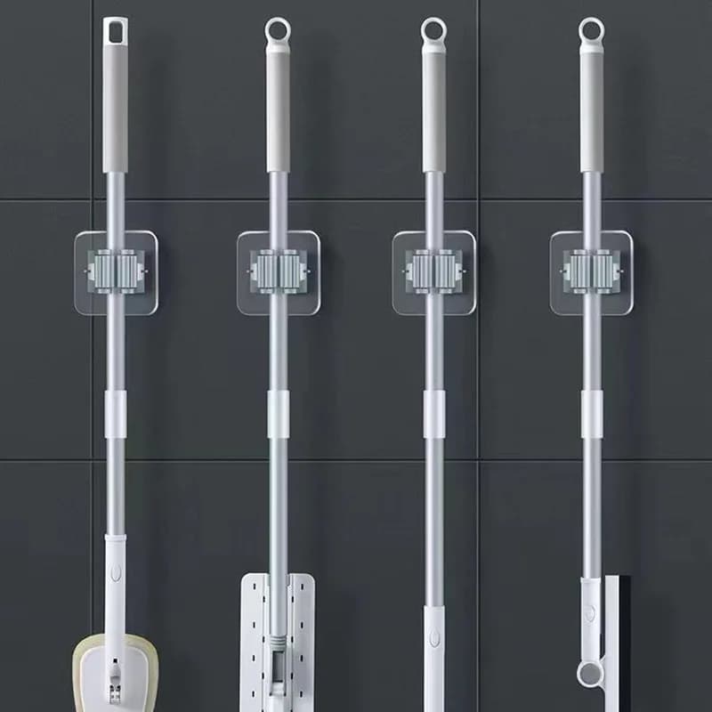 No Punching and No Marking Mop Clip Wall Hanging Mop Broom Hook Fixed Mop Rack Storage Viscose Mop Wall Hanging Clip