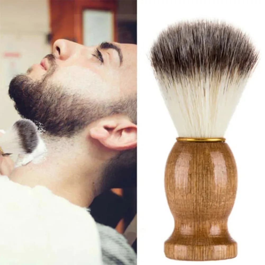 Popolare Pennello da Barba in Pelo di Tasso Naturale per Uomo, Strumento per la Pulizia della Barba e del Viso, Accessorio da Barbiere BHL1383-FRO