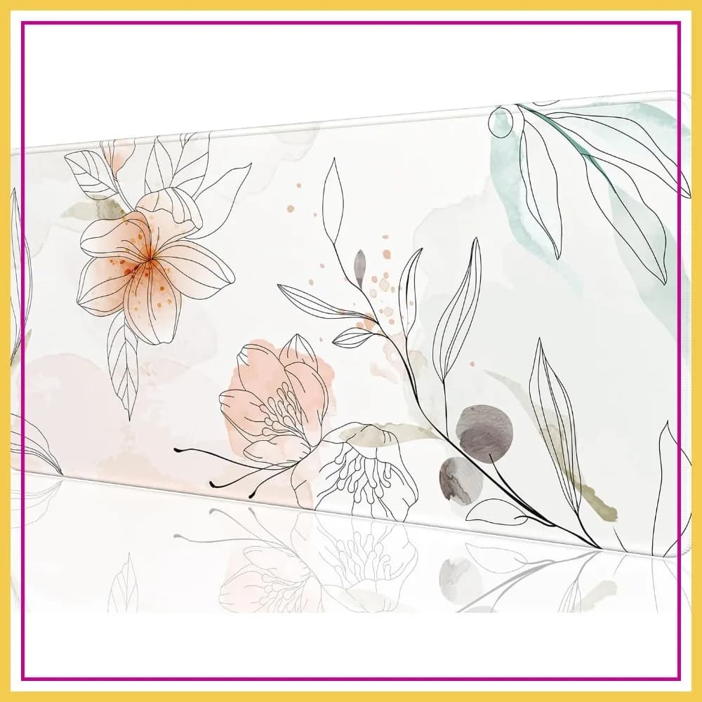 Tappetino per mouse da gioco XXL esteso 32"x16", tappetino da scrivania con fiori ad acquerello per laptop e tastiera, simpatici articoli per ufficio per donne e uomini