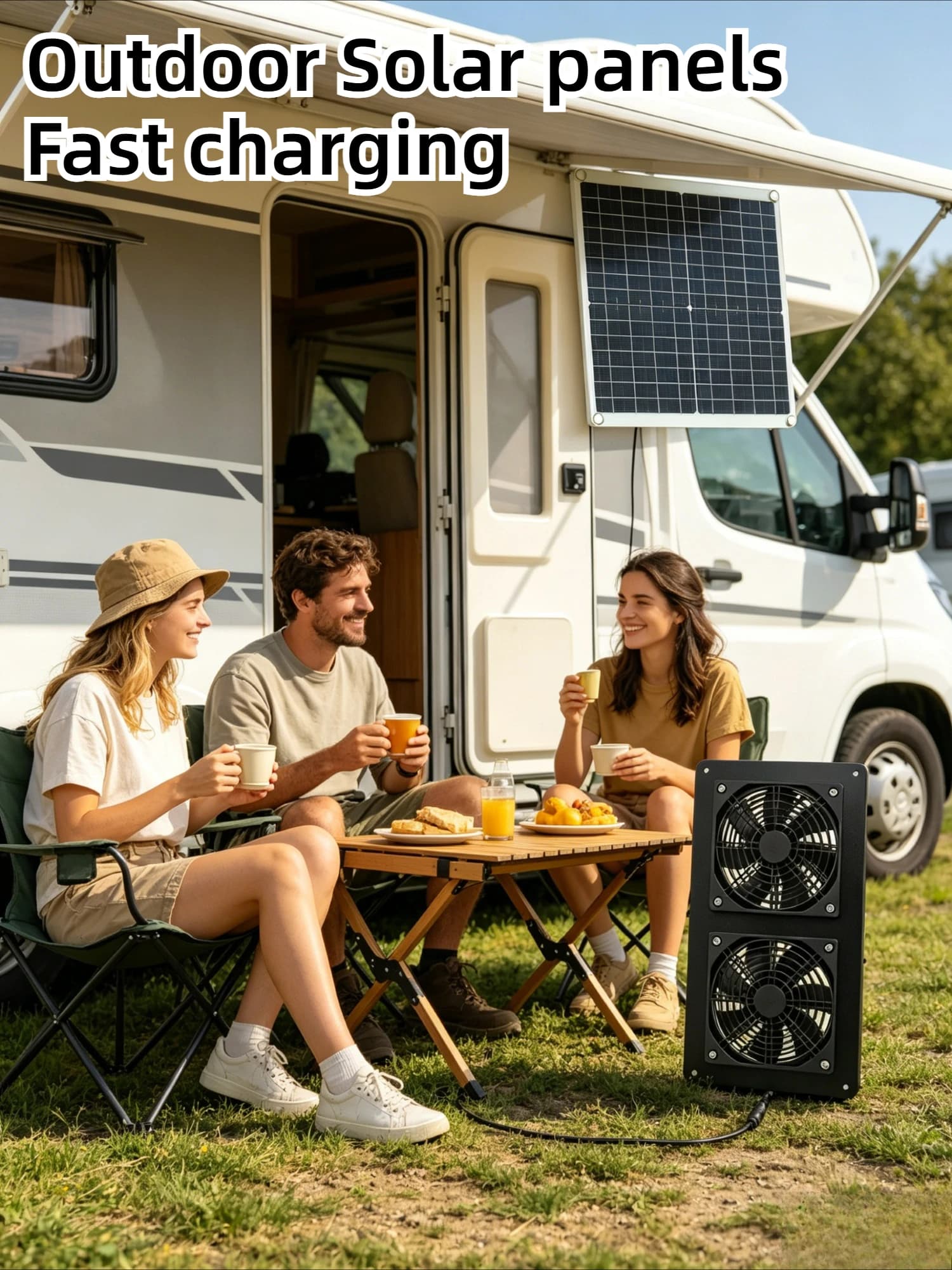 Pannello Solare Impermeabile da 30W con Doppia Ventola di Scarico per RV, Serra, Pollaio, Cuccia per Animali Domestici - Sistema di Ventilazione e Raffreddamento Esterno