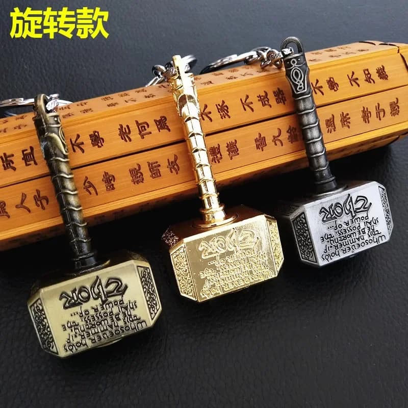 Wiitin Battle Hammer Fidget Spinner a mano realizzato in metallo Il potente Mjolnir Portachiavi Giocattolo Giocattoli antistress per regalo per bambini