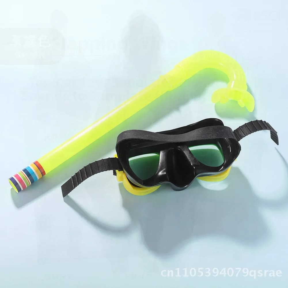 Diving knees with large frame for children with breathing tube Snorkeling equipment for swimming HD PC lens in blue red yellow