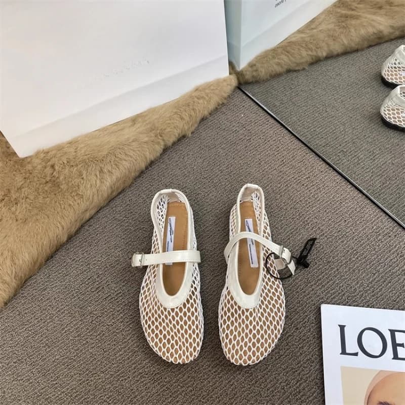 Nuove Scarpe Ballerine da Donna in Rete Traforata 2026 - Sandali Casual alla Moda Versatili e Traspiranti