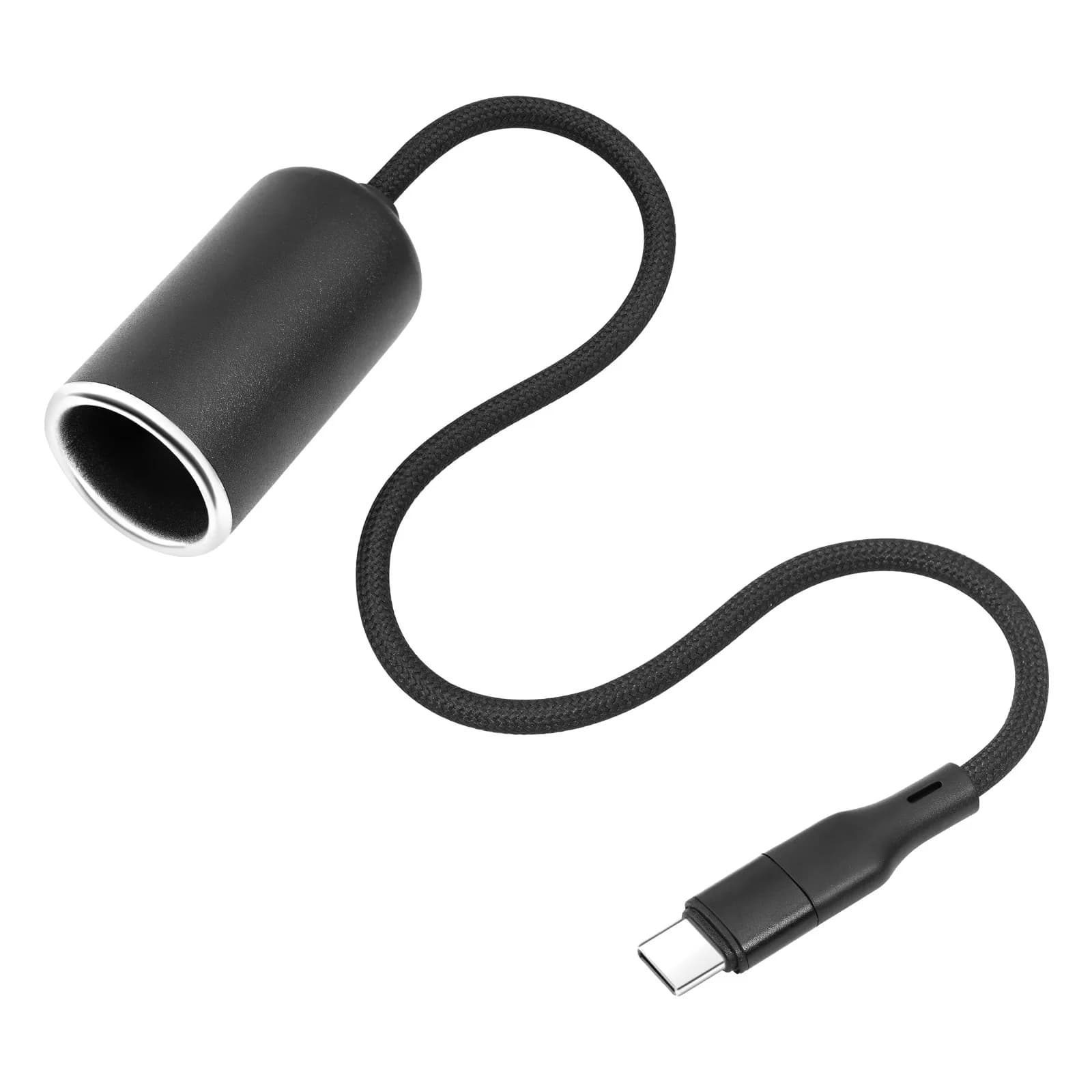 JavicTech USB Type-C to Cigarette Lighter Female Adapter 12V USB Type-C Power Cable to Cigarette Lighter Female Adapter
