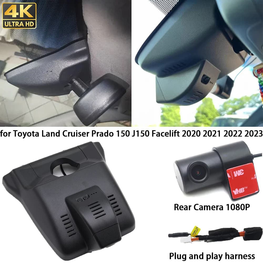 Per Toyota Land Cruiser Prado 150 J150 Facelift 2020 2021 2022 2023 4K Dash Cam Frontale Della Macchina Fotografica DVR Plug and Play Registratore Parcheggio