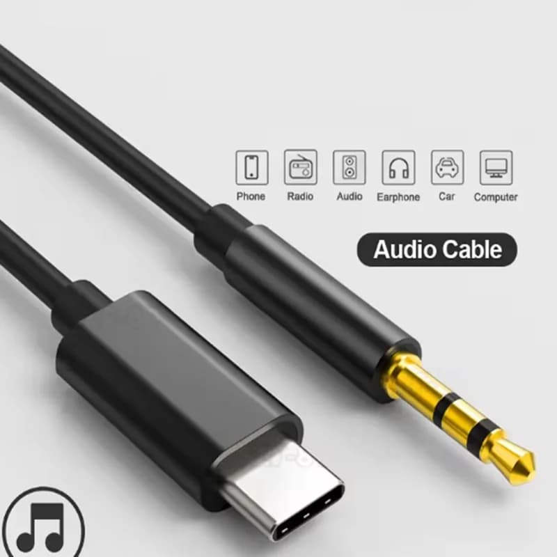 Cavo Audio USB C a 3.5mm, Adattatore Jack per Cuffie da Tipo C a 3.5mm per Samsung S25 Note 20 S26 Ultra Tab S7