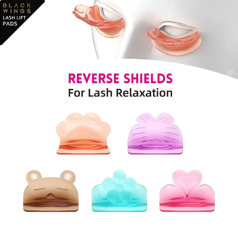 Cuscinetti per Permanente Ciglia Reverse Shields, Rulli per Lash Lift in Silicone, Accessori per Trucco e Bellezza