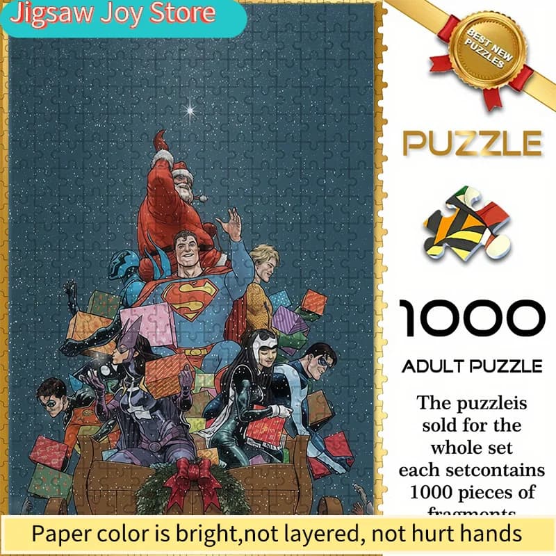 Puzzle a tema carnevale natalizio 'DC Heroes' di Warner Bros. W11.1-111, resistente e ispessito, con design in stile fumetto