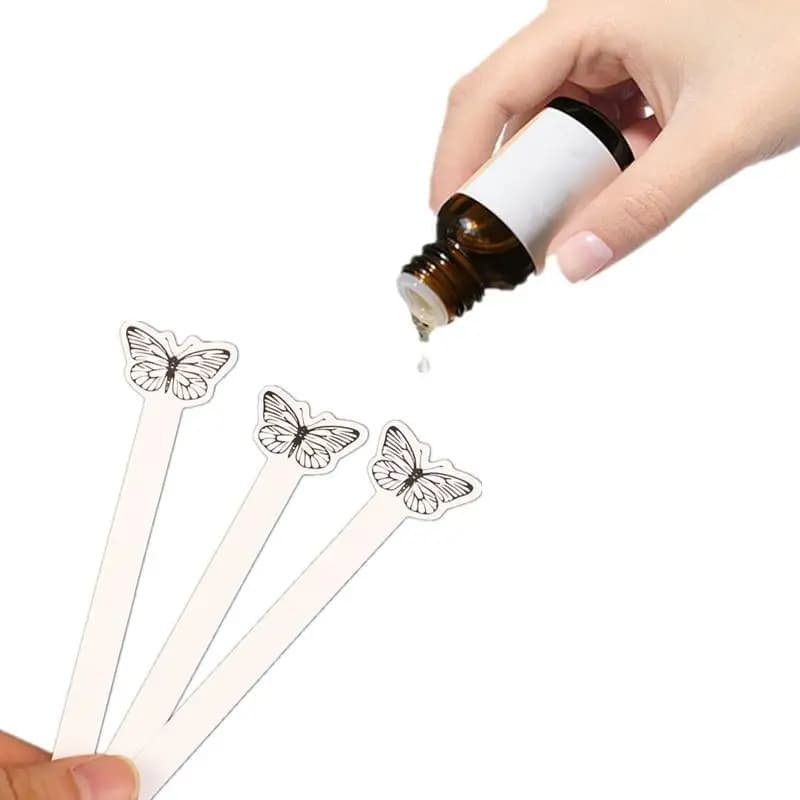 100 Pezzi Strisce di Carta Creativa a Forma di Farfalla per Testare Aromi, Profumi e Oli Essenziali