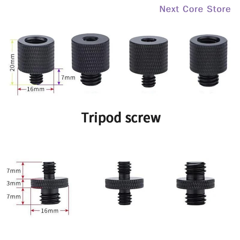 [NC]Black 1/4" To 3/8" Male To Female Thread Screw Mount Adapter Tripod Plate Screw Mount For Camera Flash Tripod Light Stand