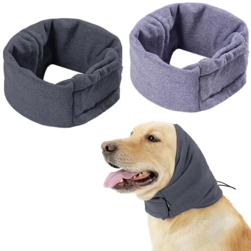 Cuffie antirumore per toelettatura del cane Cuffie antirumore lavabili per collo del cane Orecchie regolabili multifunzionali per l'umore lenitivo Copricapo caldo per animali domestici