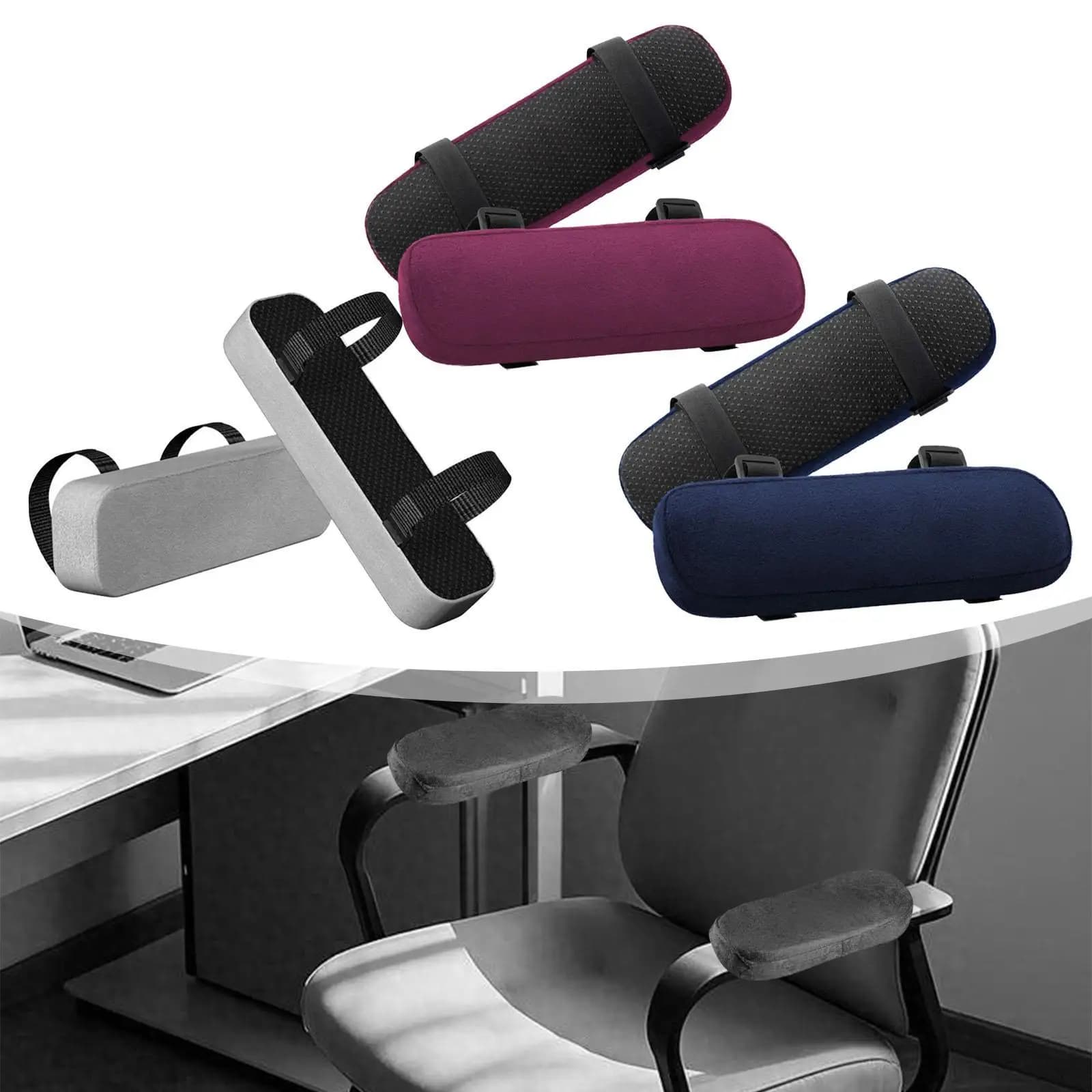 Braccioli Rimovibili per Sedia, Ergonomici e Comodi, Regolabili, Copri Braccioli per Sedia da Ufficio, Sedia da Gaming, Scrivania