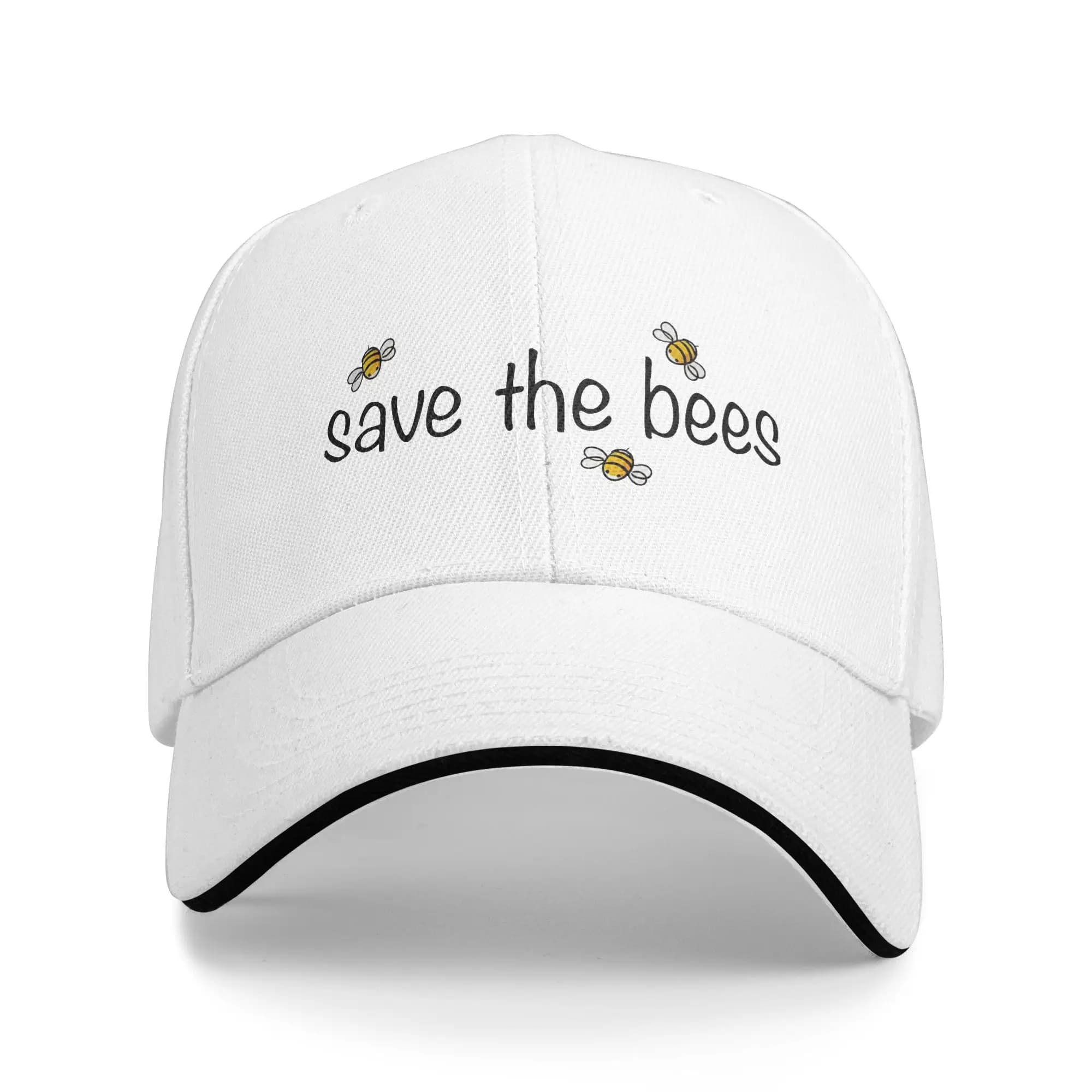 Summer Save The Bees Baseball Cap Outdoor Gym Casual Custom Logo Sun Hip Hop Hats Female Male Sunscreen Baseball Caps