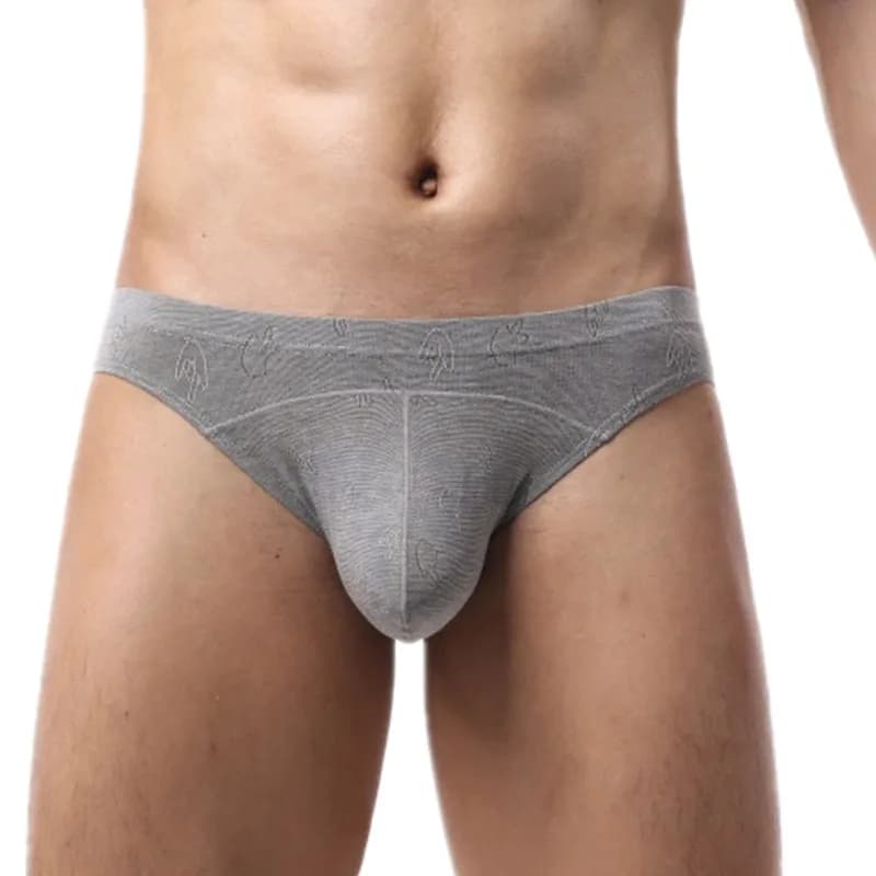 Men's Briefs Shorts Homme Slip Breathable Modal Underwear Man Solid Low Waist U Convex Pouch Underpants JJ Penis Panites Cueca
