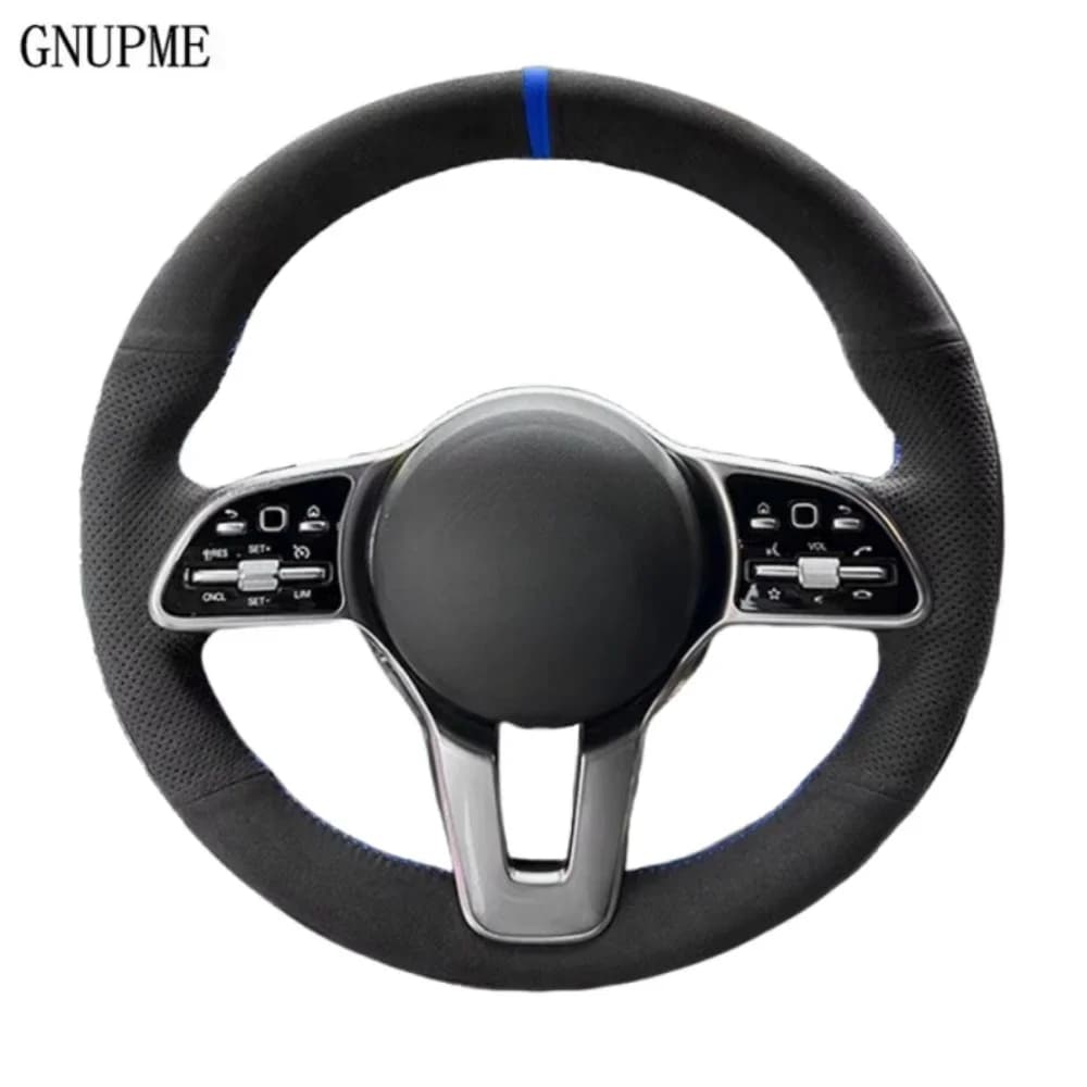 Accessori auto per Mercedes Benz ACESG Classe W177 W205 W213 W222 W463 2018 2019 Coprivolante per auto in pelle scamosciata