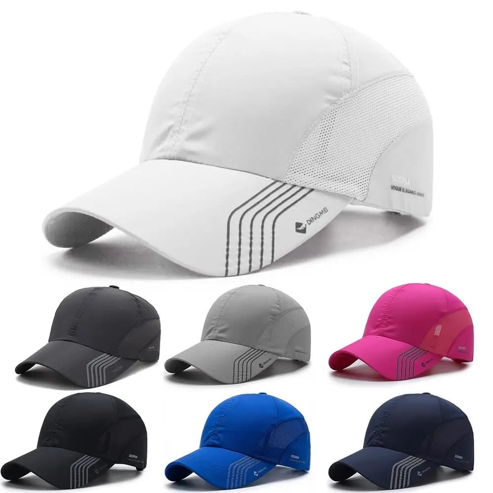 Fashion Adjustable Baseball Cap Long Brimmed Quick-drying Sun Hat Solid Color Dad Hat Leisure Outdoor