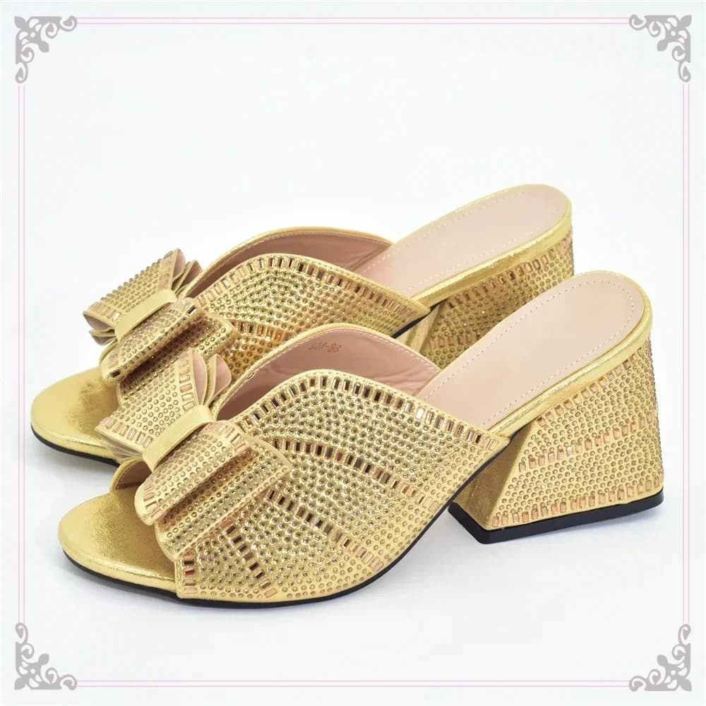 Donne di lusso Pompe 2025 Nuovo Elegante Strass Piattaforma Tacchi Alti di Grandi Dimensioni Scarpe Da Donna Tacco Del Partito Sandali Delle Donne Zapatos Mujer