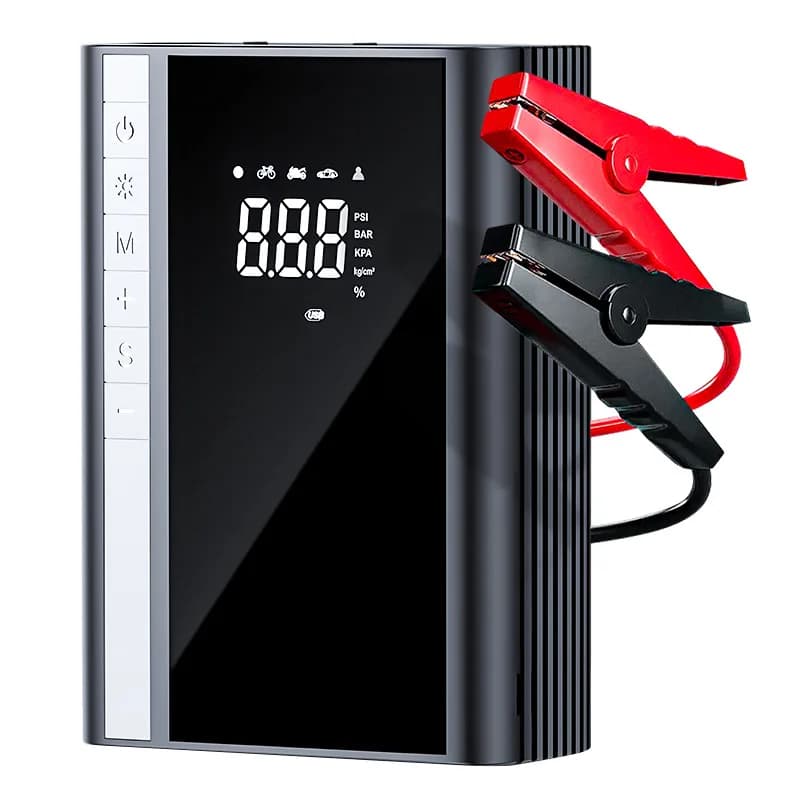 Avviatore di emergenza per auto Display digitale intelligente ad alta potenza Pompa d'aria integrata a 22 cilindri Pompa d'aria per avviamento di emergenza