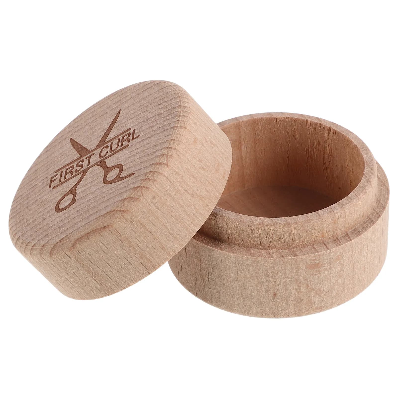 Wooden Baby First Haircut Keepsake Box Newborn Storage Case Baby Shower Christening Present First Hair Wooden Box