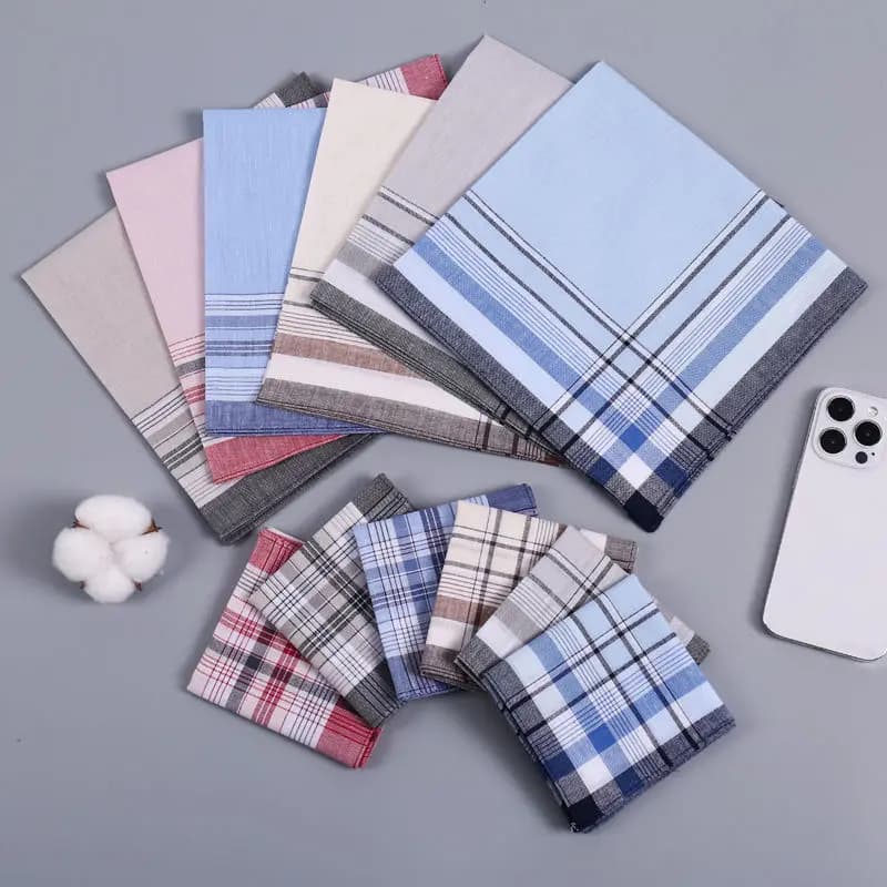 12 pezzi da uomo in puro cotone fazzoletto in cotone assorbente asciugamano quadrato per il sudore asciugamano portatile antico classico