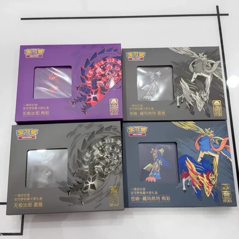 Carte Pokes originali al 100% Carte collezionabili Ptcg cinesi semplificate Confezione regalo di anniversario Regali di compleanno per bambini Tutti i giocattoli della serie