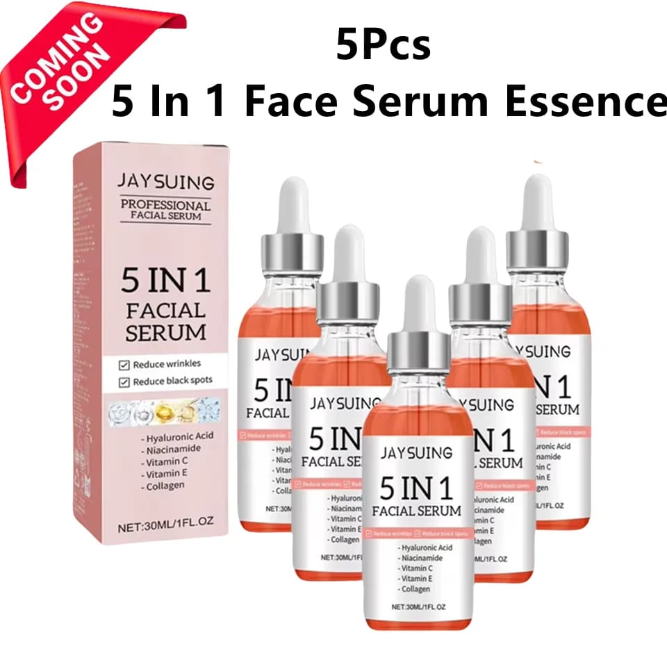5 pcs Serum Face Hydrating Essence Whitening Anti Rugs Aging Vitamin C Hyaluronic Acid Serum Face Reduced Skin Care Pores