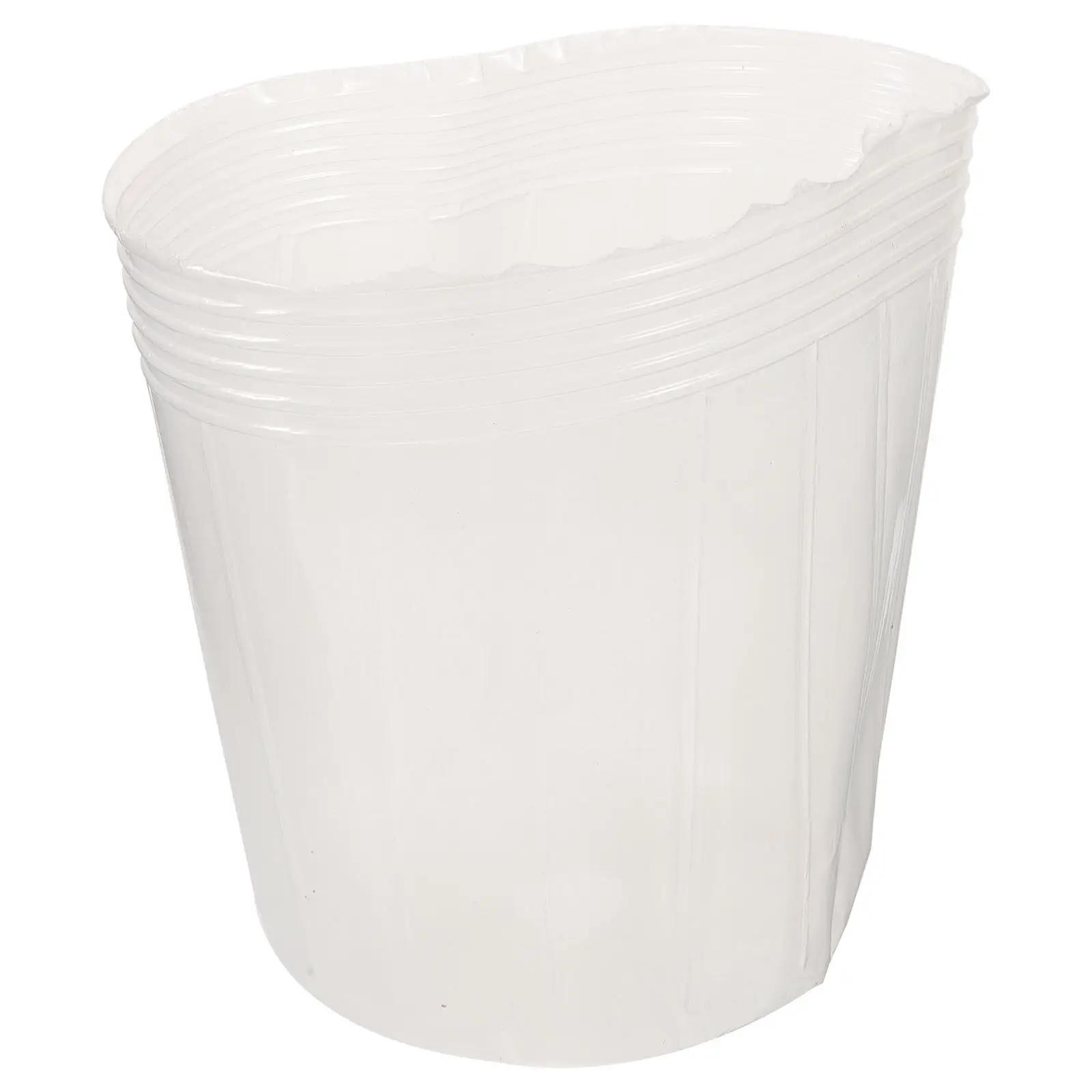 10 Pieces Transparent Plastic Coating for Flower Jars, Garden Vase Inserts for External and Interior Plants