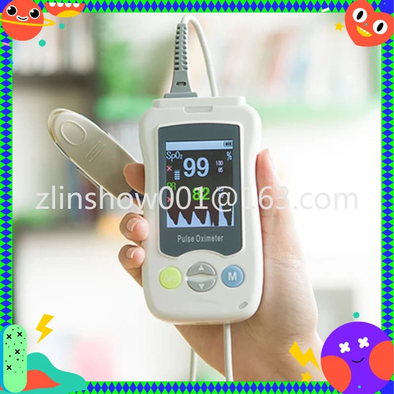Pulsossimetro Portatile per Monitoraggio Frequenza Cardiaca e Saturazione di Ossigeno, Attrezzatura per Cliniche Veterinarie Senza Batterie